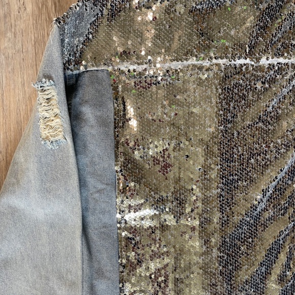 Sequin Denim Jacket - Picture 4 of 7